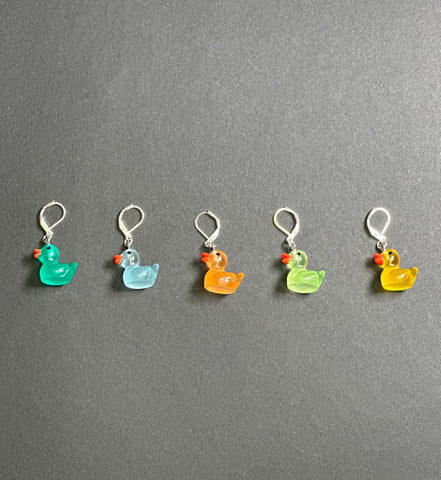 Multicolored Ducks Stitch Markers