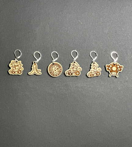 Angry Video Game Go Kart Stitch Markers