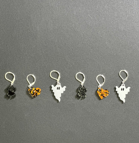 Ghosts & Spiders & HeartsStitch Markers