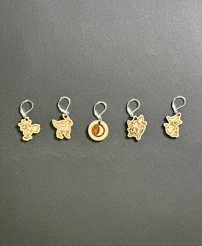 Dark Pocket Monster Stitch Markers